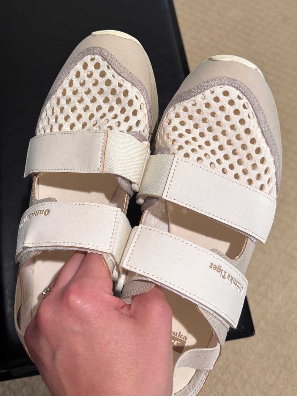 Onitsuka Tiger by Asics Women's cream colored Rebillac Sandals - Picture 9 of 10